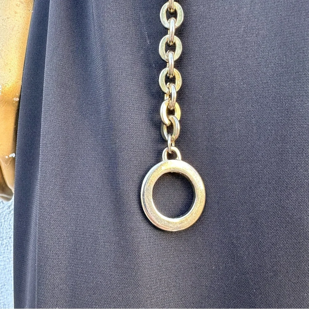 Made in Hong Kong Vintage metal chain belt- total length 39” vintage tarnishing